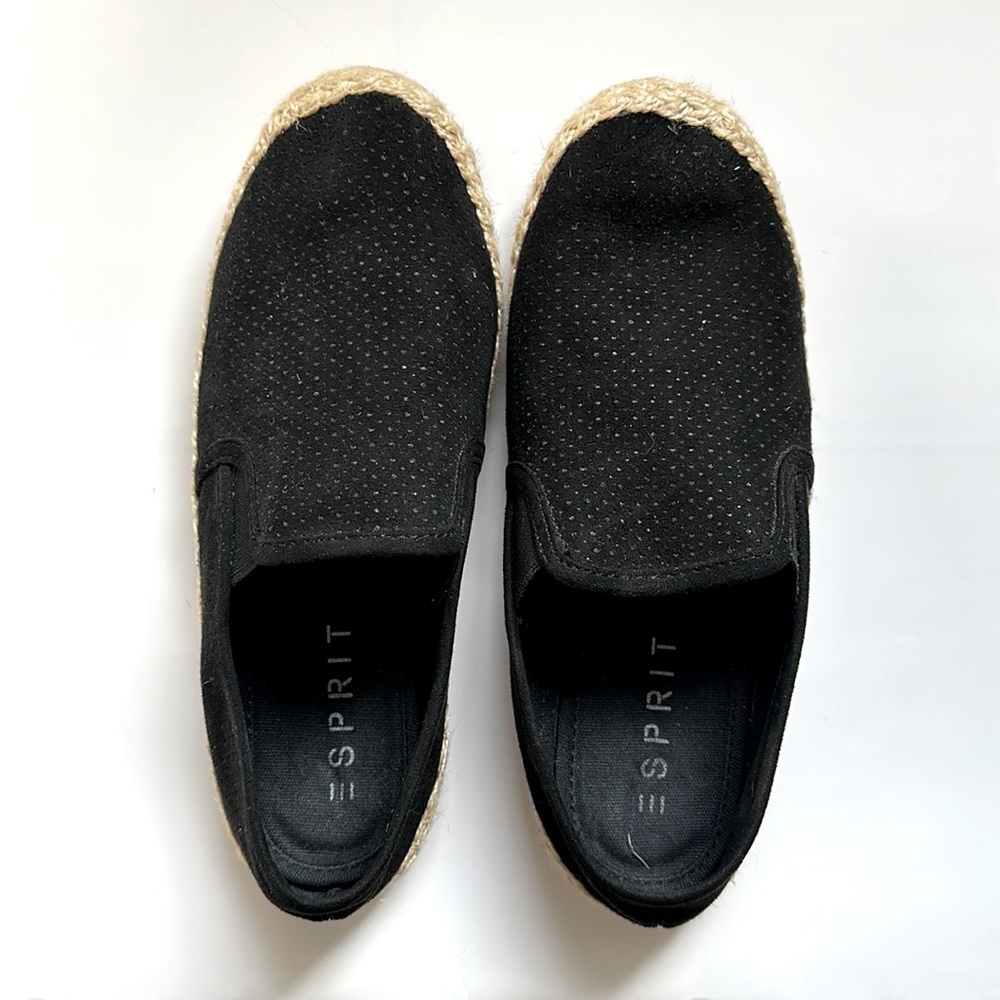 ESPRIT Black Slip on Shoes Womens Size 7 M Edine Sneakers